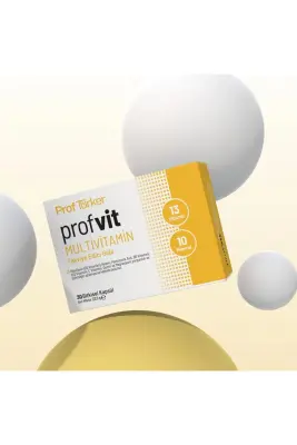 ProfTürker Profvit Multivitamin – 13 Vitamin, 10 Mineral ve Bitkisel İçerikli Takviye