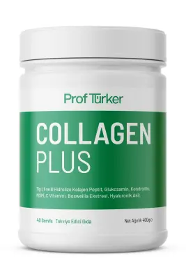 ProfTürker Collagen Plus 400 g – Kolajen, Glukozamin, Kondroitin, MSM, Boswellia